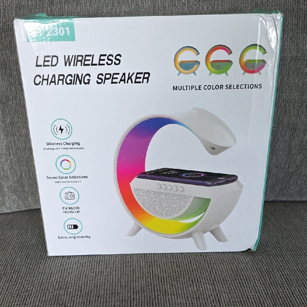 LED‎ Wireless Charging Speaker with Color Selections Model BT 2301, New